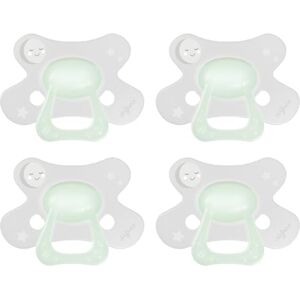 Difrax Sucette Glow in the Dark lot de 4 pour les enfants de 18+ mois tétine naturelle en forme de papillon, embout en silicone, sans BPA et respectueuse des dents - Publicité Difrax Sucette Glow in the Dark lot de 4 pour les enfants de 18+ mois tétine naturelle en forme de papillon, embout en silicone, sans BPA et respectueuse des dents - Publicité