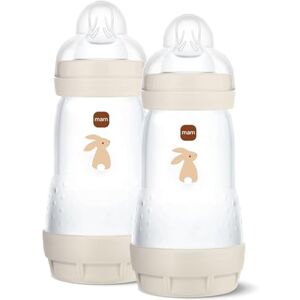 MAM Easy Start Lot de 2 biberons anti-coliques, 260 ml, avec valve de fond innovante contre les coliques, avec tétine taille 1, dès la naissance, mélange uni - Publicité MAM Easy Start Lot de 2 biberons anti-coliques, 260 ml, avec valve de fond innovante contre les coliques, avec tétine taille 1, dès la naissance, mélange uni - Publicité