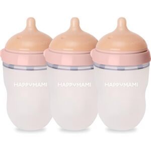 Happymami Set de 3 Biberons en Forme de Sein, Biberons,Tétine en Silicone de Qualité Médicale, Double Système Anti-Colique, sans BPA, Lavable au Lave-vaisselle, Chauffe-biberon (Rose 250ml) - Publicité Happymami Set de 3 Biberons en Forme de Sein, Biberons,Tétine en Silicone de Qualité Médicale, Double Système Anti-Colique, sans BPA, Lavable au Lave-vaisselle, Chauffe-biberon (Rose 250ml) - Publicité