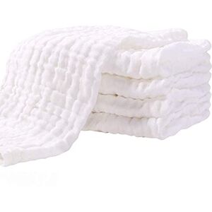 Yoofoss Lange Bébé en Mousseline de Coton 65x65 cm Lot de 5 Langes Enveloppante Carrés Super Soft pour Peaux Sensibles pour Nouveaux-nés Blanc - Publicité Yoofoss Lange Bébé en Mousseline de Coton 65x65 cm Lot de 5 Langes Enveloppante Carrés Super Soft pour Peaux Sensibles pour Nouveaux-nés Blanc - Publicité