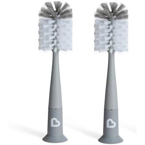 Munchkin Brosse à Biberon Pour Nettoyer les Biberons & Bouteilles d'Eau avec Brosse à Tétine Intégrée Autonome Compatible Lave-vaisselle Brosse à Poils Lot de 2 Gris - Publicité Munchkin Brosse à Biberon Pour Nettoyer les Biberons & Bouteilles d'Eau avec Brosse à Tétine Intégrée Autonome Compatible Lave-vaisselle Brosse à Poils Lot de 2 Gris - Publicité