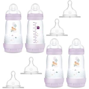 MAM Lot de 4 biberons anti-coliques de 260 ml avec 8 tétines // Taille 1 et 2 dès la naissance - Publicité MAM Lot de 4 biberons anti-coliques de 260 ml avec 8 tétines // Taille 1 et 2 dès la naissance - Publicité