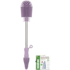 haakaa Brosse de nettoyage en silicone souple à double extrémité pour tire-lait, collecteurs de lait maternel, biberons, tétines et sacs de conservation de lait maternel, lavande, 1 pièce - Publicité haakaa Brosse de nettoyage en silicone souple à double extrémité pour tire-lait, collecteurs de lait maternel, biberons, tétines et sacs de conservation de lait maternel, lavande, 1 pièce - Publicité