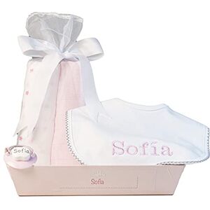 BebeDeParis Cadeau de Naissance Pour Nouveau-Né Tétine Personnalisée, Bavoir Pour Nouveau-Né avec Prénom et 2 Mousselines en Coton Rose - Publicité BebeDeParis Cadeau de Naissance Pour Nouveau-Né Tétine Personnalisée, Bavoir Pour Nouveau-Né avec Prénom et 2 Mousselines en Coton Rose - Publicité