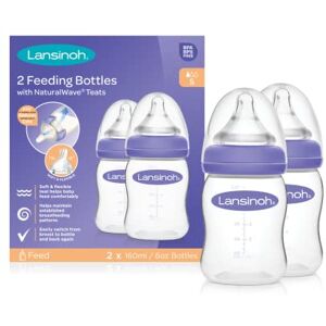 Lansinoh Lot de 2 biberons avec tétine NaturalWave (160 ml), anti-colique, plastique 100% sans BPA et BPS, tétine en silicone à débit lent, douce et flexible, violet - Publicité Lansinoh Lot de 2 biberons avec tétine NaturalWave (160 ml), anti-colique, plastique 100% sans BPA et BPS, tétine en silicone à débit lent, douce et flexible, violet - Publicité