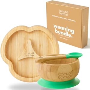 bamboo bamboo Set De Sevrage Assiette Bébé & Bol Bébé, Assiette Et Bol À Ventouse Pour Repas Et Sevrage, Assiette Compartimentée Bambou, Bol Enfant & Cuillère Bébé, Dès 6 Mois (Vert) - Publicité bamboo bamboo Set De Sevrage Assiette Bébé & Bol Bébé, Assiette Et Bol À Ventouse Pour Repas Et Sevrage, Assiette Compartimentée Bambou, Bol Enfant & Cuillère Bébé, Dès 6 Mois (Vert) - Publicité