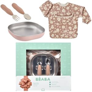 Béaba Coffret Repas Bébé – Cadeau Naissance Complet Dès 4 Mois – Assiette Inox Micro-Ondes, Pré-Couverts Ergonomiques, Bavoir à Manches, Boîte Souvenir – Matériaux Sains et Durables, Savannah Bloom - Publicité Béaba Coffret Repas Bébé – Cadeau Naissance Complet Dès 4 Mois – Assiette Inox Micro-Ondes, Pré-Couverts Ergonomiques, Bavoir à Manches, Boîte Souvenir – Matériaux Sains et Durables, Savannah Bloom - Publicité