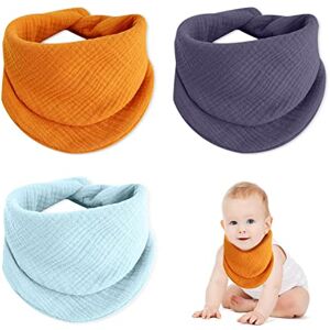 CQQNIU Bavoirs triangulaires 3 pièces pour bébé, sangle de bébé en mousseline douce avec boutons-pression réglables, sangle de cou absorbante pour vomi bébé tout-petit unisexe (vert, bleu ciel, bleu paon) - Publicité CQQNIU Bavoirs triangulaires 3 pièces pour bébé, sangle de bébé en mousseline douce avec boutons-pression réglables, sangle de cou absorbante pour vomi bébé tout-petit unisexe (vert, bleu ciel, bleu paon) - Publicité