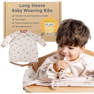 BIBaDO Bavoir à manches longues pour bébés et tout-petits de 6 à 36 ans. Bavoir anti-désordre pour bébé qui se fixe aux chaises hautes, poussettes, tables. 100 % imperméable, lavable en machine - Publicité BIBaDO Bavoir à manches longues pour bébés et tout-petits de 6 à 36 ans. Bavoir anti-désordre pour bébé qui se fixe aux chaises hautes, poussettes, tables. 100 % imperméable, lavable en machine - Publicité