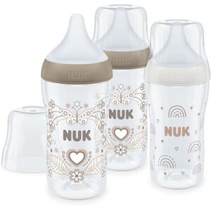 Nuk Perfect Match set de biberons 3+ mois S’adapte au palais Contrôle de température Évent anti-coliques 260 ml Tétine M en silicone Arc-en-ciel et cœur 3 pièces - Publicité Nuk Perfect Match set de biberons 3+ mois S’adapte au palais Contrôle de température Évent anti-coliques 260 ml Tétine M en silicone Arc-en-ciel et cœur 3 pièces - Publicité