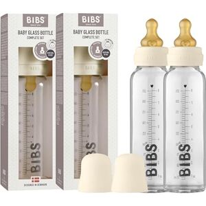 Bibs Baby Glass Bottle. Lot de 2. Anti-colique. Embout rond en latex de caoutchouc naturel. Favorise l’allaitement naturel, Complete Set 225 ml (Pack of 2), Ivory - Publicité Bibs Baby Glass Bottle. Lot de 2. Anti-colique. Embout rond en latex de caoutchouc naturel. Favorise l’allaitement naturel, Complete Set 225 ml (Pack of 2), Ivory - Publicité