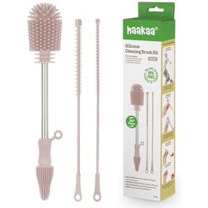haakaa Kit de brosses de Nettoyage en Silicone Brosses de Nettoyage pour Bouteilles et crevasses Silicone Alimentaire : Passe au Lave-Vaisselle (Kit-Blush) - Publicité haakaa Kit de brosses de Nettoyage en Silicone Brosses de Nettoyage pour Bouteilles et crevasses Silicone Alimentaire : Passe au Lave-Vaisselle (Kit-Blush) - Publicité