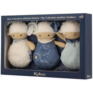 KALOO Doux Sommeil 3 Doudous Attache-Tétines 3 Petits Doudous Moutons Attache-Sucettes pour Bébé 15 cm Bleu et Blanc Dès la Naissance, K221001 - Publicité KALOO Doux Sommeil 3 Doudous Attache-Tétines 3 Petits Doudous Moutons Attache-Sucettes pour Bébé 15 cm Bleu et Blanc Dès la Naissance, K221001 - Publicité