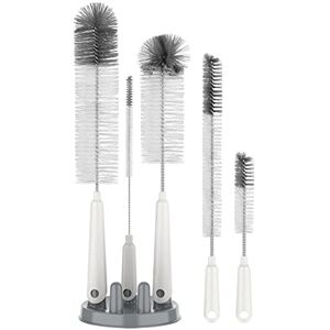 MR.SIGA Ensemble de 5 Brosses Bouteille avec Support de Rangement, Goupillon Bouteille Brosse Biberon Bébé Thermos Gobelet Verre Tasse - Publicité MR.SIGA Ensemble de 5 Brosses Bouteille avec Support de Rangement, Goupillon Bouteille Brosse Biberon Bébé Thermos Gobelet Verre Tasse - Publicité