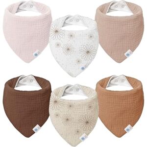 lulumoon Bavoirs Bébé pour Nouveau-nés: 100% Mousseline Haute Absorbance Coton Bavoir bandana bebe pour Garçons et Filles (6 pièces, Pâquerettes) - Publicité lulumoon Bavoirs Bébé pour Nouveau-nés: 100% Mousseline Haute Absorbance Coton Bavoir bandana bebe pour Garçons et Filles (6 pièces, Pâquerettes) - Publicité