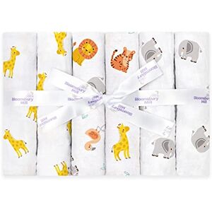 Bloomsbury Mill Lange Bebe Lot de 6-70x70cm 100% Pur Coton Biologique Carrés de Mousseline Super Doux Cadeau Naissance pour Garçon et Filles Bébé Naissance Animaux De La Jungle - Publicité Bloomsbury Mill Lange Bebe Lot de 6-70x70cm 100% Pur Coton Biologique Carrés de Mousseline Super Doux Cadeau Naissance pour Garçon et Filles Bébé Naissance Animaux De La Jungle - Publicité