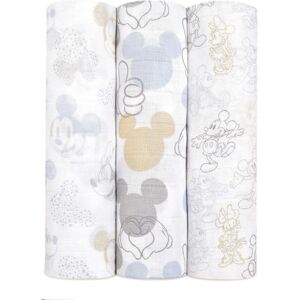 aden + anais 3 Maxi-Langes Grand Format prélavés en Mousseline de Coton métallisée, Couverture Douce et légère, Allaitement, Garçon, Fille, Lot de Trois, 120cm x 120cm, Imprimé Mickey + Minnie - Publicité aden + anais 3 Maxi-Langes Grand Format prélavés en Mousseline de Coton métallisée, Couverture Douce et légère, Allaitement, Garçon, Fille, Lot de Trois, 120cm x 120cm, Imprimé Mickey + Minnie - Publicité