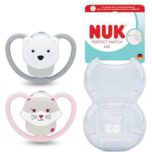 Nuk Perfect Match Air Sucettes pour bébé 18-36 mois Sucettes orthodontiques favorisant l’aération et prévenant l’irritation 95% d’acceptation par les bébés** Chat/Ours polaire 2 unités - Publicité Nuk Perfect Match Air Sucettes pour bébé 18-36 mois Sucettes orthodontiques favorisant l’aération et prévenant l’irritation 95% d’acceptation par les bébés** Chat/Ours polaire 2 unités - Publicité