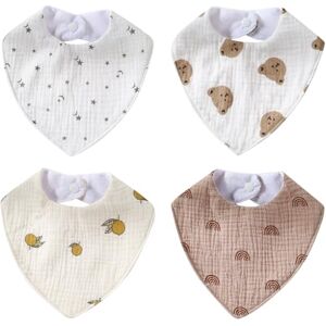 BONGSHAKALAKA 4 Pièces Écharpe Triangulaire Bébé Mousseline Foulard Bandana Bavoir Super Absorbant Bavoirs Bébé à Boutons Pression Nouveau Né Coton Bavoirs Bavoir Bandana Pour Bébés, Tout-Petits Et Garçon Fille - Publicité BONGSHAKALAKA 4 Pièces Écharpe Triangulaire Bébé Mousseline Foulard Bandana Bavoir Super Absorbant Bavoirs Bébé à Boutons Pression Nouveau Né Coton Bavoirs Bavoir Bandana Pour Bébés, Tout-Petits Et Garçon Fille - Publicité