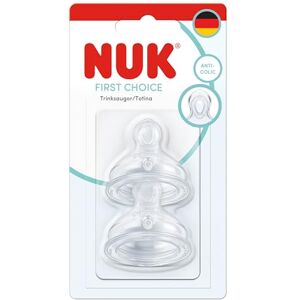 Nuk First Choice Tétines de biberon 3 mois et + Tétines anti-coliques pour biberon Silicone Moyen Lot de 2 - Publicité Nuk First Choice Tétines de biberon 3 mois et + Tétines anti-coliques pour biberon Silicone Moyen Lot de 2 - Publicité