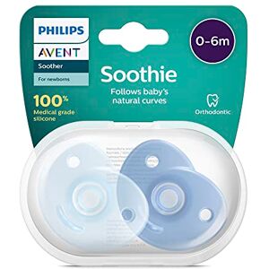 AVENT Philips Lot de 2 sucettes Soothie Heart en silicone de qualité médicale sans BPA, 0-6 mois, Bleu (modèle SCF099/21) - Publicité AVENT Philips Lot de 2 sucettes Soothie Heart en silicone de qualité médicale sans BPA, 0-6 mois, Bleu (modèle SCF099/21) - Publicité