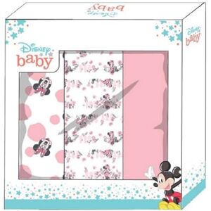 Disney - Minnie Mickey Gauze - Rose - Lot de 3 - Couverture bébé - Publicité Disney - Minnie Mickey Gauze - Rose - Lot de 3 - Couverture bébé - Publicité