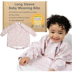 BIBaDO Bavoirs pour bébé avec manches – Bavoir de sevrage LED pour tout-petits et bébés – 6–36 mois, se fixe aux chaises hautes, poussettes, tables, Lapins botaniques, taille unique - Publicité BIBaDO Bavoirs pour bébé avec manches – Bavoir de sevrage LED pour tout-petits et bébés – 6–36 mois, se fixe aux chaises hautes, poussettes, tables, Lapins botaniques, taille unique - Publicité