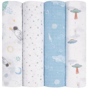 aden + anais ™ essentials 4 Maxi-langes pour bébé en mousseline 100% coton, Pack de 4, Langes ultradoux et légers, Multi usages, Garçon et fille, 112cm x 112cm, Imprimé space explorers - Publicité aden + anais ™ essentials 4 Maxi-langes pour bébé en mousseline 100% coton, Pack de 4, Langes ultradoux et légers, Multi usages, Garçon et fille, 112cm x 112cm, Imprimé space explorers - Publicité