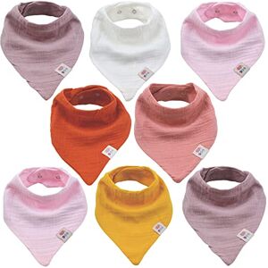 M.M.C. Lot de 8 foulards triangulaires en mousseline de coton unisexe avec boutons pression réglables pour bébé garçon et fille, Ensemble pour fille, Taille unique - Publicité M.M.C. Lot de 8 foulards triangulaires en mousseline de coton unisexe avec boutons pression réglables pour bébé garçon et fille, Ensemble pour fille, Taille unique - Publicité