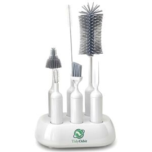TidyOrbit Ensemble de brosses à biberons 6 en 1 avec support Kit de nettoyage multifonction pour biberons, pailles et couvercles Sans BPA, rangement compact - Publicité TidyOrbit Ensemble de brosses à biberons 6 en 1 avec support Kit de nettoyage multifonction pour biberons, pailles et couvercles Sans BPA, rangement compact - Publicité
