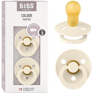 Bibs Tétine Colour. Lot de 2 sucettes. Sans bisphénol A, Téterelle ronde. Latex de caoutchouc naturel, Fabriqué au Danemark, Taille 3 (plus de 18 mois), Ivory - Publicité Bibs Tétine Colour. Lot de 2 sucettes. Sans bisphénol A, Téterelle ronde. Latex de caoutchouc naturel, Fabriqué au Danemark, Taille 3 (plus de 18 mois), Ivory - Publicité