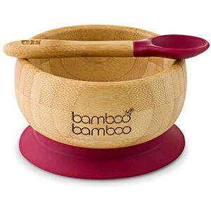 bamboo bamboo Ensemble Bols de Sevrage et Cuillères pour Bébés Avec Anneau d’aspiration en Silicone, Bols pour Tout-petits avec Cuillère pour Bébés à partir de 6 mois (Cerise) - Publicité bamboo bamboo Ensemble Bols de Sevrage et Cuillères pour Bébés Avec Anneau d’aspiration en Silicone, Bols pour Tout-petits avec Cuillère pour Bébés à partir de 6 mois (Cerise) - Publicité