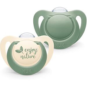 Nuk for Nature Lot de 2 tétines pour bébé 18 à 36 mois Sucette en silicone durable Fabriquées à partir de matières premières 100% naturelles Vert, 10177187 - Publicité Nuk for Nature Lot de 2 tétines pour bébé 18 à 36 mois Sucette en silicone durable Fabriquées à partir de matières premières 100% naturelles Vert, 10177187 - Publicité