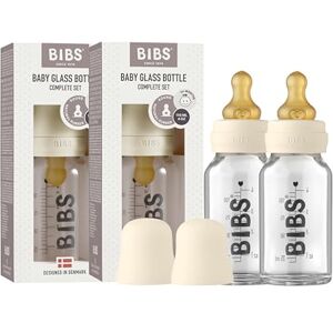 Bibs Baby Glass Bottle. Lot de 2. Anti-colique. Embout rond en latex de caoutchouc naturel. Favorise l’allaitement naturel, Complete Set 110 ml (Pack of 2), Ivory - Publicité Bibs Baby Glass Bottle. Lot de 2. Anti-colique. Embout rond en latex de caoutchouc naturel. Favorise l’allaitement naturel, Complete Set 110 ml (Pack of 2), Ivory - Publicité
