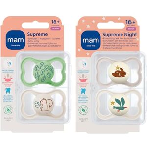 MAM - Supreme - 16 mois - Lot de 4 - Sucette - Publicité MAM - Supreme - 16 mois - Lot de 4 - Sucette - Publicité