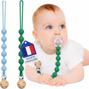 nedit Attache Tetine (2 Couleurs) Attache Sucette Accroche Tétine Bebe Lot De 2 Accroches Tétines En Silicone Testées & Approuvées (Bleu/Vert) - Publicité nedit Attache Tetine (2 Couleurs) Attache Sucette Accroche Tétine Bebe Lot De 2 Accroches Tétines En Silicone Testées & Approuvées (Bleu/Vert) - Publicité