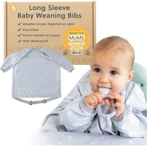 BIBaDO Bavoir à manches longues pour bébés et tout-petits de 6 à 36 cm, résistant aux taches, pour chaise haute, poussette, table, 100% étanche, lavable en machine, Superstars - Publicité BIBaDO Bavoir à manches longues pour bébés et tout-petits de 6 à 36 cm, résistant aux taches, pour chaise haute, poussette, table, 100% étanche, lavable en machine, Superstars - Publicité
