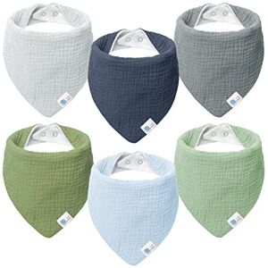lulumoon Bavoirs bébé écharpe triangulaire bébé mousseline foulard bébé garçon et fille (6 pièces, rivière) - Publicité lulumoon Bavoirs bébé écharpe triangulaire bébé mousseline foulard bébé garçon et fille (6 pièces, rivière) - Publicité