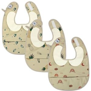 Bavoirs imperméables Hello Hippo - 3 unisex avec volants - 4-12 mois - Publicité Bavoirs imperméables Hello Hippo - 3 unisex avec volants - 4-12 mois - Publicité