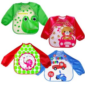 Homshsjhkis 4 Pcs Bavoir Manches Longues Bebe, Bavoirs Imperméables Réutilisable, Bavette Sevrage, Facile à Nettoyer, Matière Douce Agréable Peau, Lavable en Machine Unisexe pour Bébés - Publicité Homshsjhkis 4 Pcs Bavoir Manches Longues Bebe, Bavoirs Imperméables Réutilisable, Bavette Sevrage, Facile à Nettoyer, Matière Douce Agréable Peau, Lavable en Machine Unisexe pour Bébés - Publicité