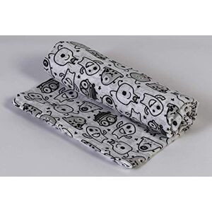 Ti TIN Lange en Mousseline pour Bébé, 125x125 cm 100% Coton Lange Gaz Doux, Léger et Multifonction Motif Monstre Couleur Blanc, Noir, Gris 100gr/m² - Publicité Ti TIN Lange en Mousseline pour Bébé, 125x125 cm 100% Coton Lange Gaz Doux, Léger et Multifonction Motif Monstre Couleur Blanc, Noir, Gris 100gr/m² - Publicité