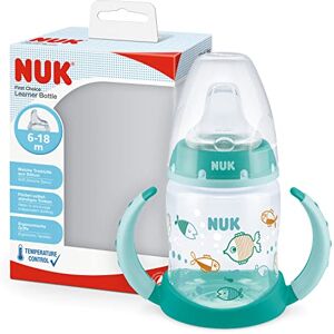 Nuk First Choice+ Bouteille d'apprentissage 6 à 18 mois 150 ml Indicateur de contrôle de la température Bec anti-fuite Poignées ergonomiques Sans BPA Poissons verts - Publicité Nuk First Choice+ Bouteille d'apprentissage 6 à 18 mois 150 ml Indicateur de contrôle de la température Bec anti-fuite Poignées ergonomiques Sans BPA Poissons verts - Publicité