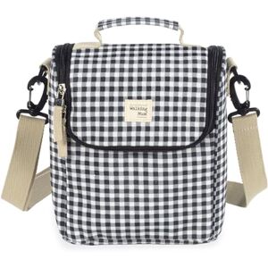 Walking Mum. Sac Isotherme pour Nourriture pour bébé I Love Vichy, Grande capacité, Design Polyvalent avec poignée Courte et Sangle pour Le Porter sur Les épaules. Couleur Noire. Dimensions : 26 x 23 - Publicité Walking Mum. Sac Isotherme pour Nourriture pour bébé I Love Vichy, Grande capacité, Design Polyvalent avec poignée Courte et Sangle pour Le Porter sur Les épaules. Couleur Noire. Dimensions : 26 x 23 - Publicité