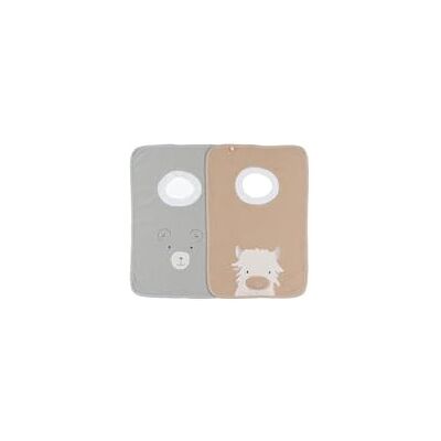 Noukie's NOUKIE’S – Lot de 2 bavoirs éponge Funny – Beige – Avec scratch doux et détail sonore intégré – Idéal repas bébé dès la naissance – Confortable et pratique - Publicité Noukie's NOUKIE’S – Lot de 2 bavoirs éponge Funny – Beige – Avec scratch doux et détail sonore intégré – Idéal repas bébé dès la naissance – Confortable et pratique - Publicité