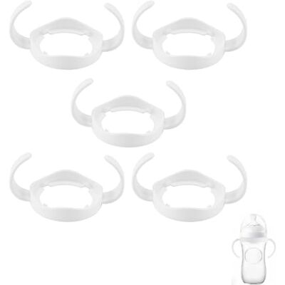 Houkiper Porte-bouteilles D'allaitement pour Bébés, Poignées de Biberon à Col Large, Poignée en Plastique Standard Easy-Grip pour Série AVENT Natural (lot de 5) (Blanc) - Publicité Houkiper Porte-bouteilles D'allaitement pour Bébés, Poignées de Biberon à Col Large, Poignée en Plastique Standard Easy-Grip pour Série AVENT Natural (lot de 5) (Blanc) - Publicité