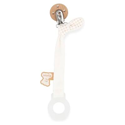 KALOO , Attache-Tétine Crème en Bois et Tissu 22 cm, Dès la Naissance Compatible avec les Tétines avec ou sans Anneau, Embout en Silicone, Tissu Éponge Vichy, Fourrure Crème, Accroche en Bois - Publicité KALOO , Attache-Tétine Crème en Bois et Tissu 22 cm, Dès la Naissance Compatible avec les Tétines avec ou sans Anneau, Embout en Silicone, Tissu Éponge Vichy, Fourrure Crème, Accroche en Bois - Publicité