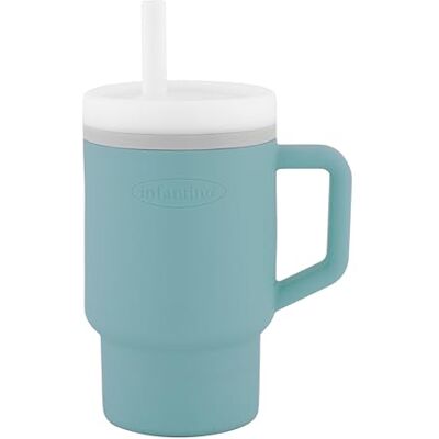 INFANTINO Ma Première Tasse – Adorable Tasse 255ml avec Paille Antifuite et Poignée Adaptée aux Tout-Petits, Favorise l'Hydratation, Facile à Nettoyer, Bleu Maussade - Publicité INFANTINO Ma Première Tasse – Adorable Tasse 255ml avec Paille Antifuite et Poignée Adaptée aux Tout-Petits, Favorise l'Hydratation, Facile à Nettoyer, Bleu Maussade - Publicité