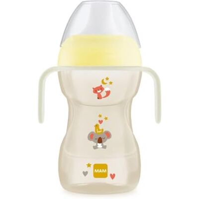 Tasse bébé MAM Night avec poignée phosphorescente antidérapante BPA Libre 270ml - Tasse bébé - Publicité Tasse bébé MAM Night avec poignée phosphorescente antidérapante BPA Libre 270ml - Tasse bébé - Publicité