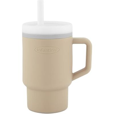 INFANTINO Ma Première Tasse – Adorable Tasse 255ml avec Paille Antifuite et Poignée Adaptée aux Tout-Petits, Favorise l'Hydratation, Facile à Nettoyer, Sable - Publicité INFANTINO Ma Première Tasse – Adorable Tasse 255ml avec Paille Antifuite et Poignée Adaptée aux Tout-Petits, Favorise l'Hydratation, Facile à Nettoyer, Sable - Publicité