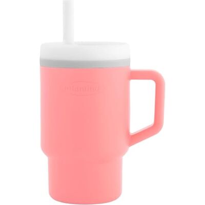INFANTINO My 1st Tumbler, Gobelet d’Apprentissage en Silicone avec Paille et Poignée, Gobelet Anti-Fuites pour Bébé en Déplacement, Bouteille de Transition Sans BPA, Melon - Publicité INFANTINO My 1st Tumbler, Gobelet d’Apprentissage en Silicone avec Paille et Poignée, Gobelet Anti-Fuites pour Bébé en Déplacement, Bouteille de Transition Sans BPA, Melon - Publicité